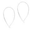 Oval Wire Loop Sterling Silver 925 Hook Earrings