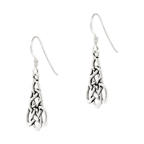 Celtic Knot Sterling Silver 925 Hook Earrings