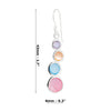 Four Concentric Circle Coloured Shell Sterling Silver 925 Hook Earrings
