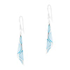 Triangle Wedge Coloured Shell Sterling Silver 925 Hook Earrings