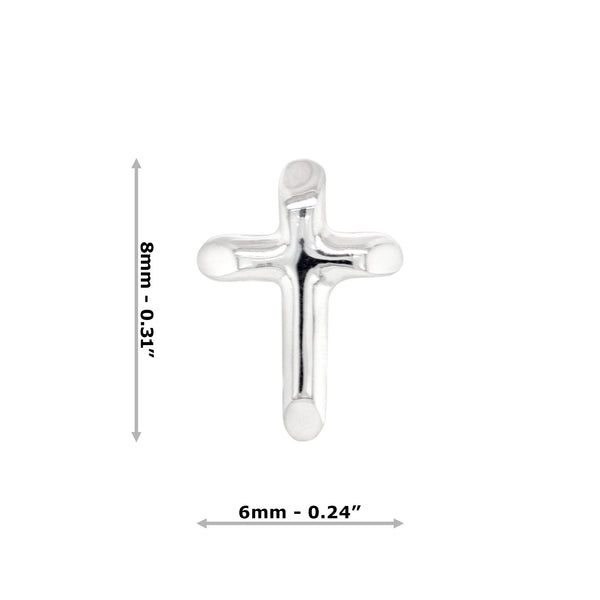 925 sterling silver crucifix cross stud earrings