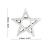 Pentagram Five Pointed Cutout Star Sterling Silver 925 Studs
