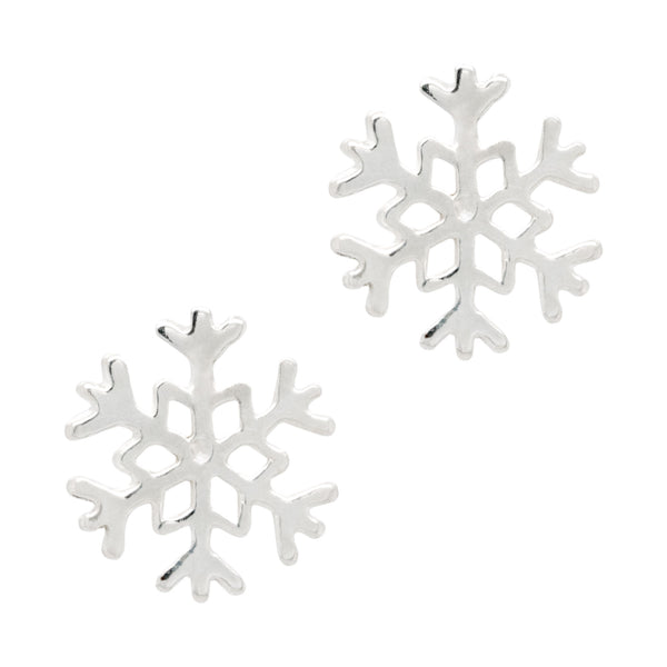 Christmas Snowflake Sterling Silver 925 Studs