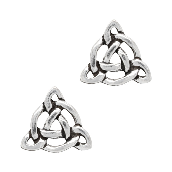 Triquetra Trinity Celtic Knot Sterling Silver 925 Studs