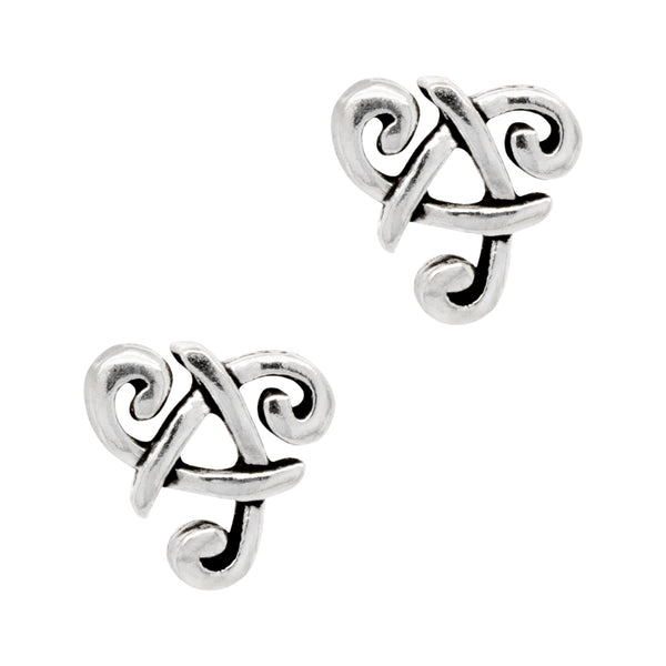 Triskelion Celtic Knot Sterling Silver 925 Studs