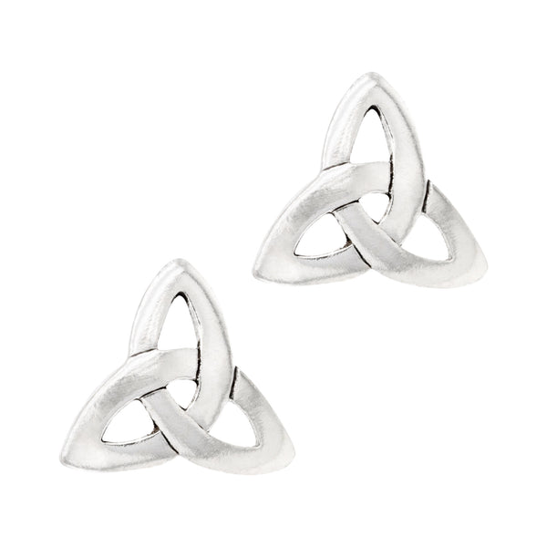 Triquetra Trinity Celtic Knot Sterling Silver 925 Stud Earrings