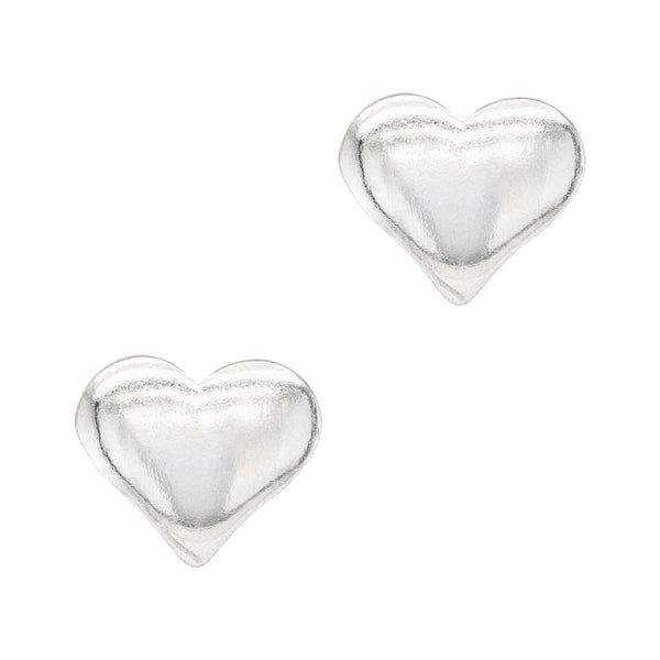 3D Love Heart Sterling Silver 925 Studs