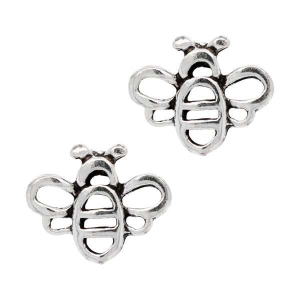 Buzzing Honey Bee Sterling Silver 925 Studs