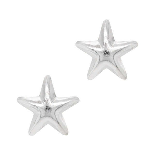 3D Cosmic Star Sterling Silver 925 Studs
