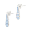 Droplet Coloured Shell Sterling Silver 925 Stud Earrings