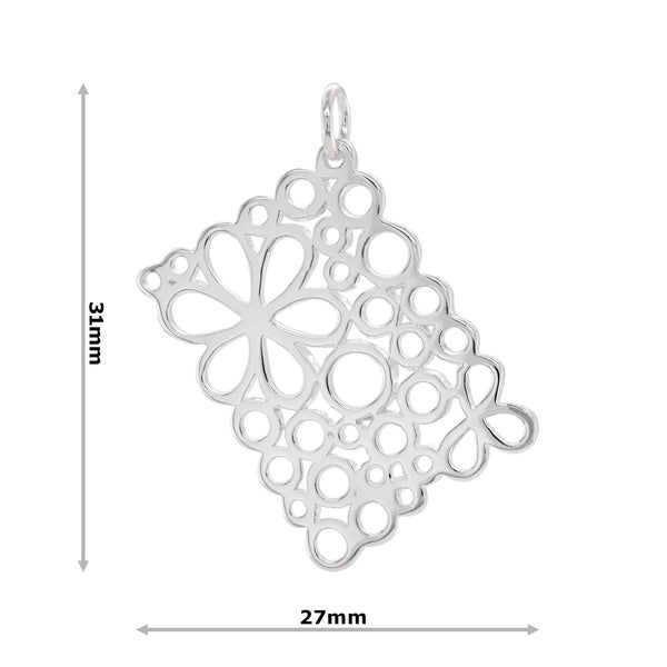 rectangle-flower-hoops-silver-pendant