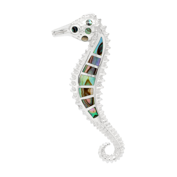 Seahorse Shell Sterling Silver 925 Pendant
