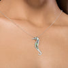Seahorse Shell Sterling Silver 925 Pendant