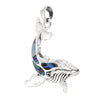 Hump Back Whale Abalone Sterling Silver 925 Pendant