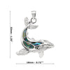 Hump Back Whale Abalone Sterling Silver 925 Pendant