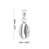 Cowrie Sea Shell Sterling Silver 925 Pendant