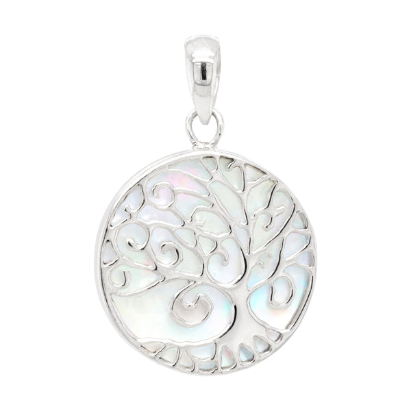 Tree of Life Circular Sterling Silver 925 Pendant