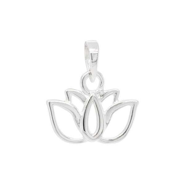 Lotus Flower Petite Sterling Silver 925 Pendant