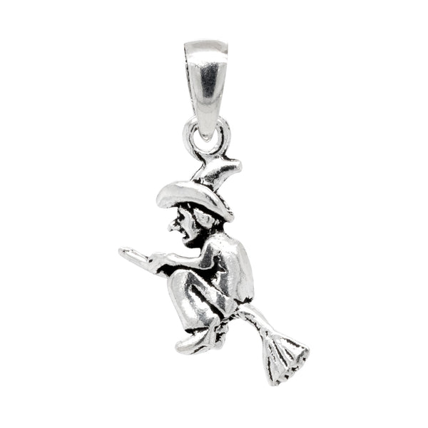 Witch Broomstick Sterling Silver 925 Pendant