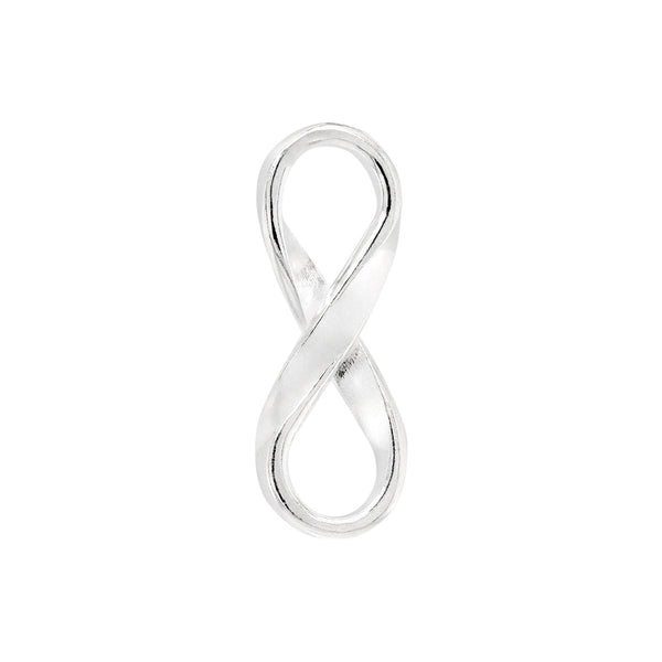 Infinity Symmetric Vertical Twist Sterling Silver 925 Pendant