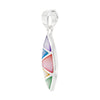 Almond Shaped Coloured Shell Sterling Silver 925 Pendant