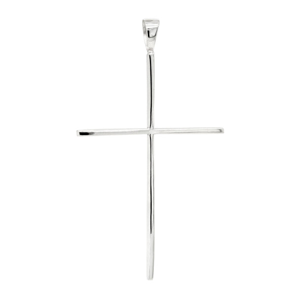 Crucifix Cross Large Thin Sterling Silver 925 Pendant