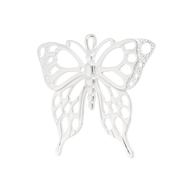 Butterfly Large Cutout Sterling Silver 925 Pendant