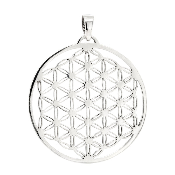 Flower of Life Circular Sterling Silver 925 Pendant