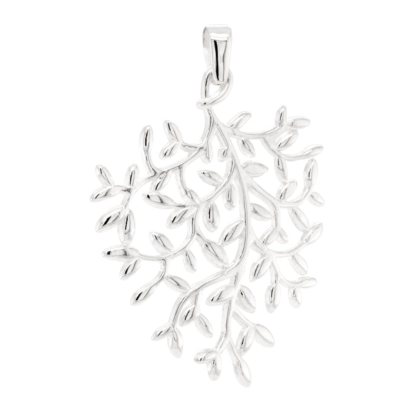 Leafy Branch Sterling Silver 925 Pendant
