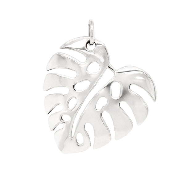 Philodendron Monstera Leaf Sterling Silver 925 Pendant