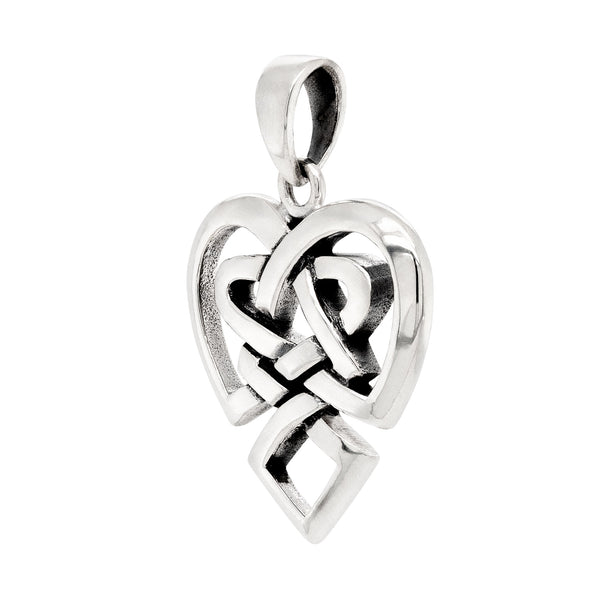 Heart Celtic Knot Sterling Silver 925 Pendant