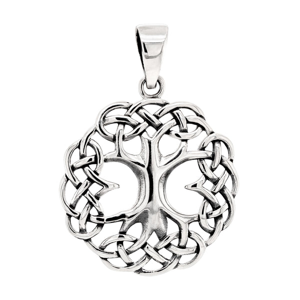 Norse Viking Tree of Life Celtic Knot Sterling Silver 925 Pendant