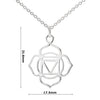 root chakra mandala silver pendant and 500mm adjustable chain necklace
