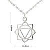 solar plexus chakra mandala silver pendant and 500mm adjustable chain necklace