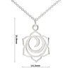 sacral chakra mandala silver pendant and 500mm adjustable chain necklace