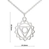 throat chakra mandala silver pendant and 500mm adjustable chain necklace