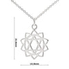 heart chakra mandala silver pendant and 500mm adjustable chain necklace