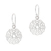 925 sterling silver crown chakra hook earrings