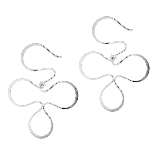 925 sterling silver trio squiggle hook earrings