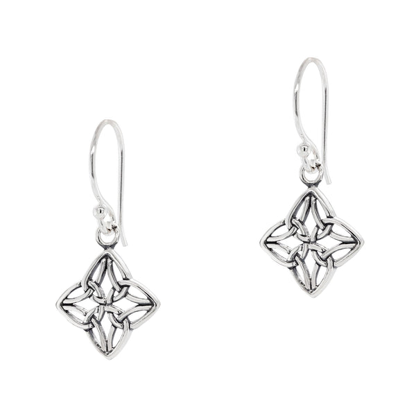 925 sterling silver celtic knot hook earrings