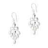 925 sterling silver teardrop blossom hook earrings