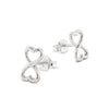 925 sterling silver infinity heart stud earrings