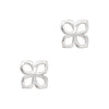 925 sterling silver four leaf clover stud earrings