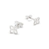 925 sterling silver four leaf clover stud earrings