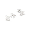925 sterling silver four leaf clover stud earrings