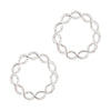 925 sterling silver infinity hoop stud earrings