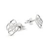 sterling silver celtic knot flower stud earrings
