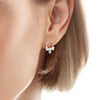 925 sterling silver bee honeycomb stud earrings