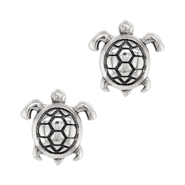 925 sterling silver sea turtle stud earrings
