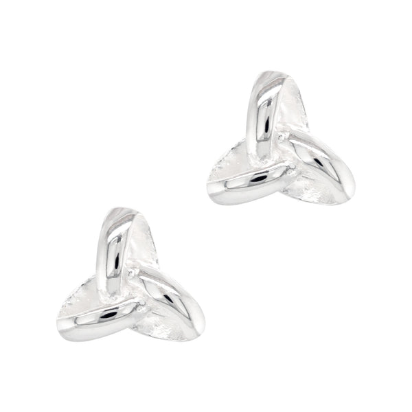 925 sterling silver triquetra trinity stud earrings